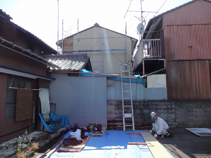 施工中の写真