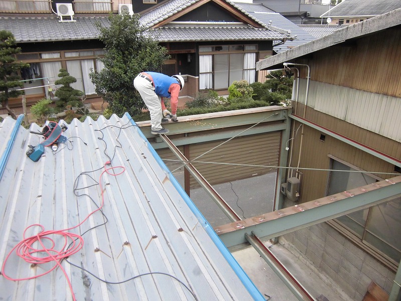 施工中の写真