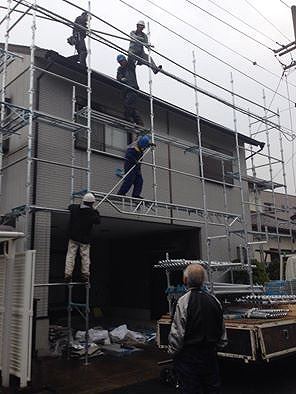 施工中の写真