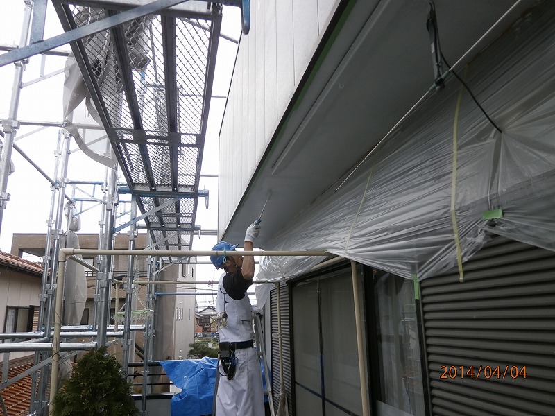 施工中の写真