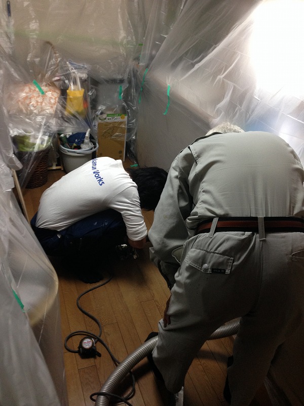 施工中の写真