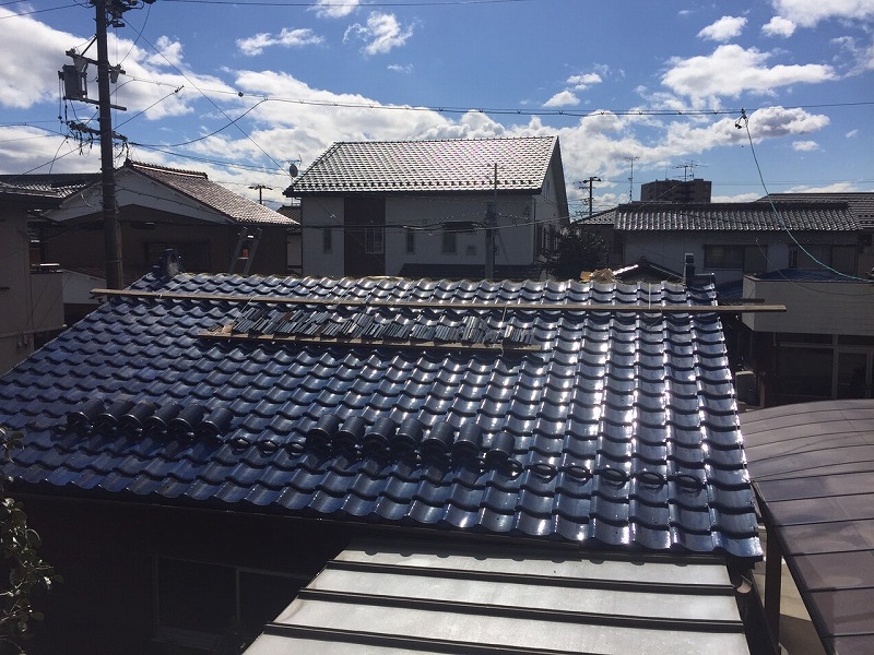施工中の写真