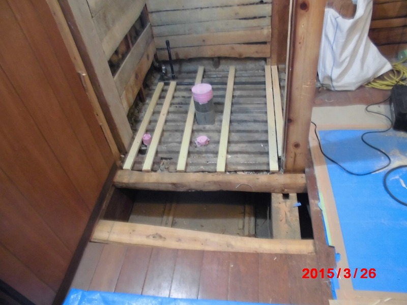 施工中の写真