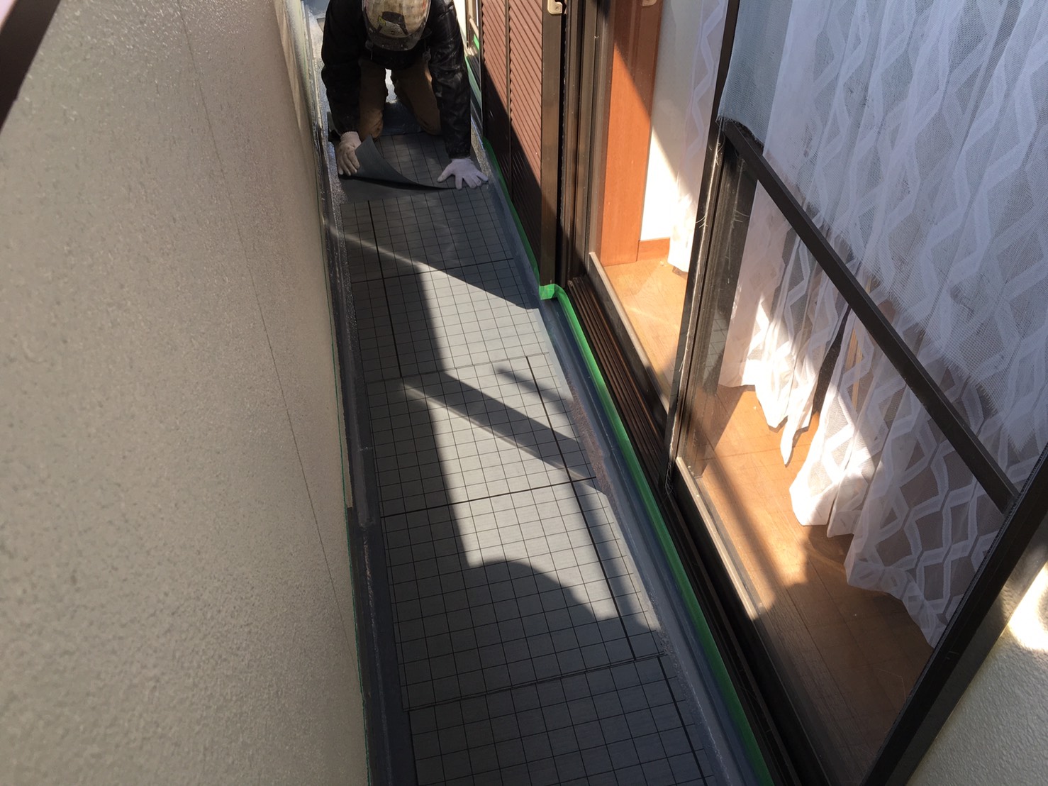 施工中の写真