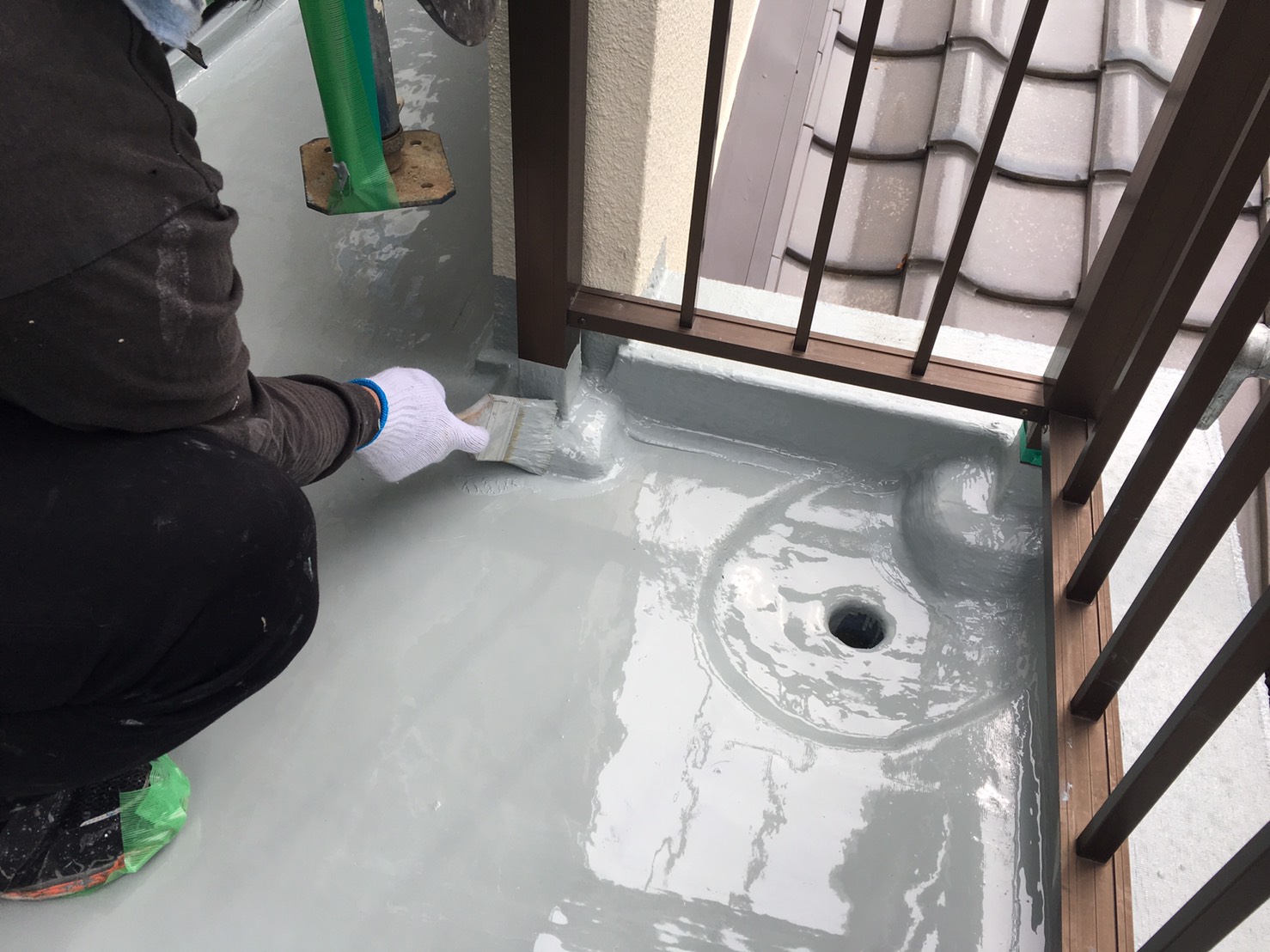 施工中の写真
