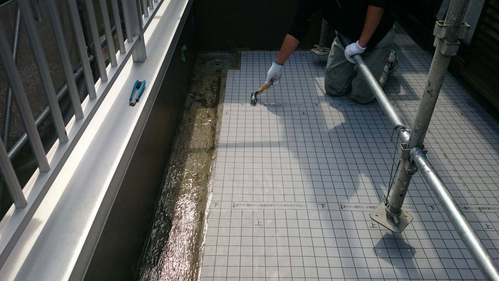 施工中の写真