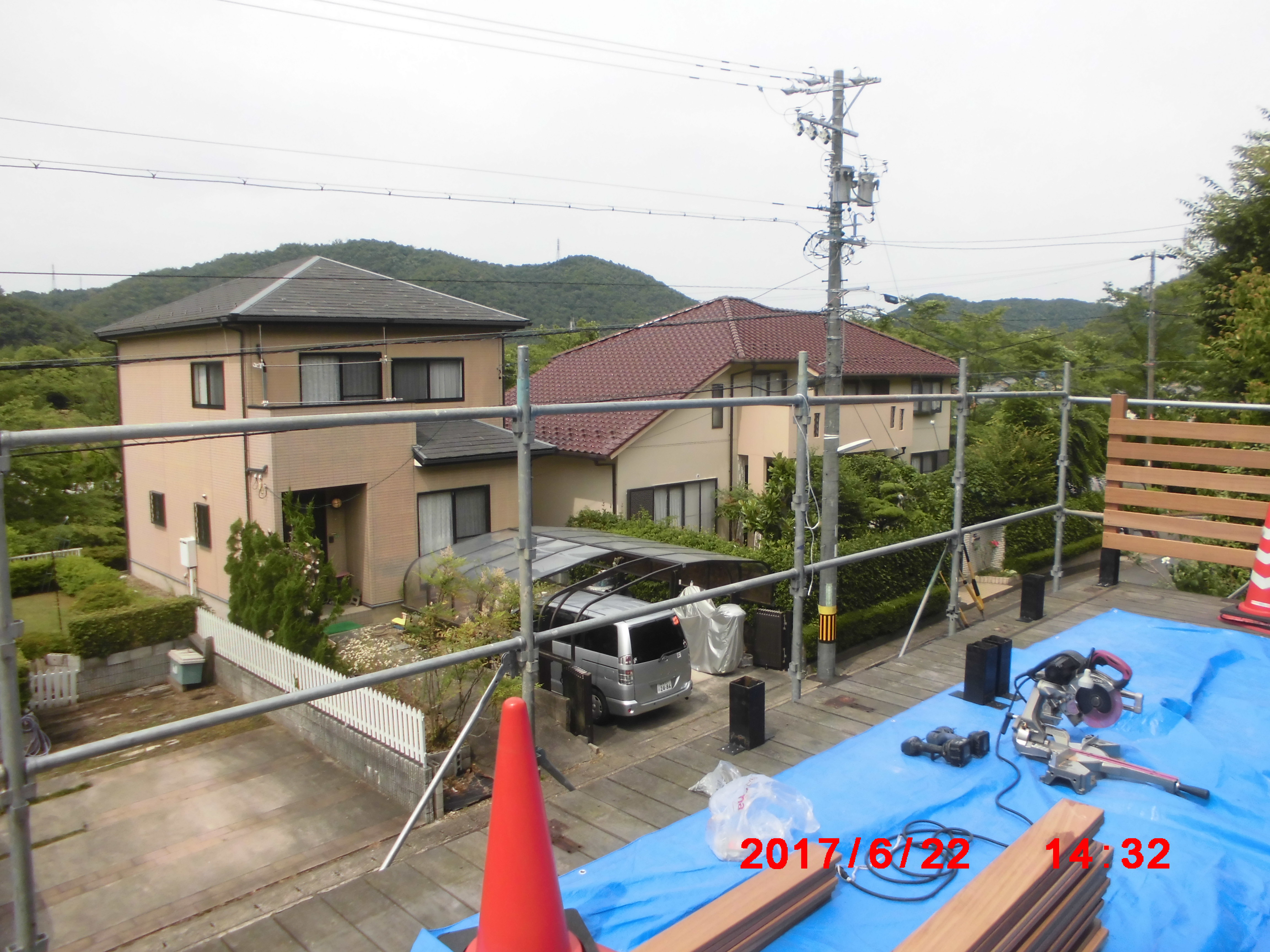 施工中の写真