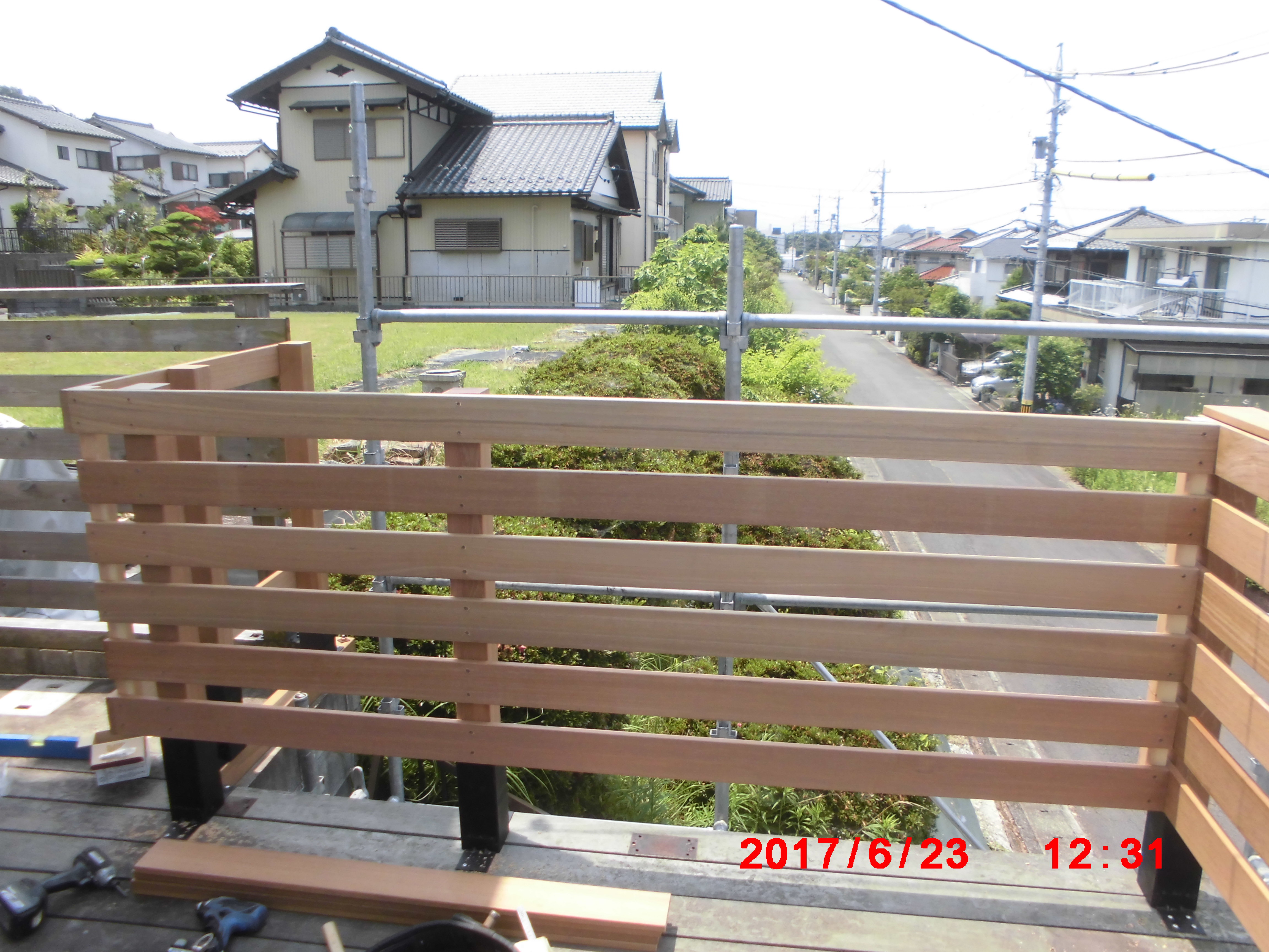 施工中の写真