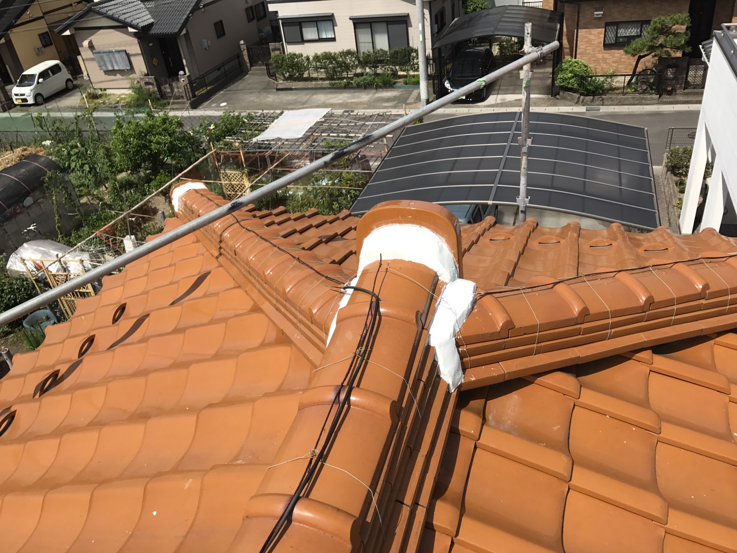 施工中の写真