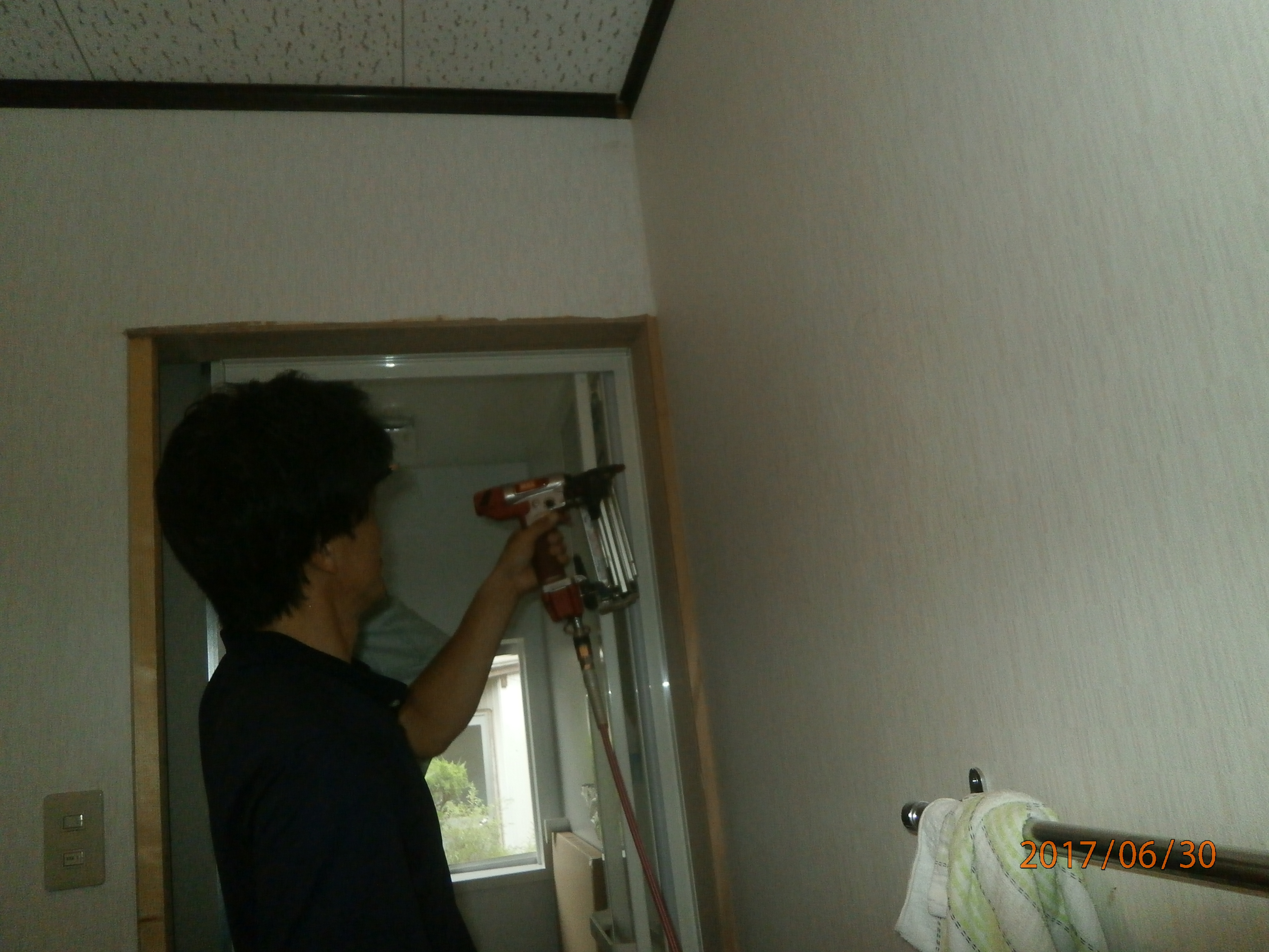 施工中の写真
