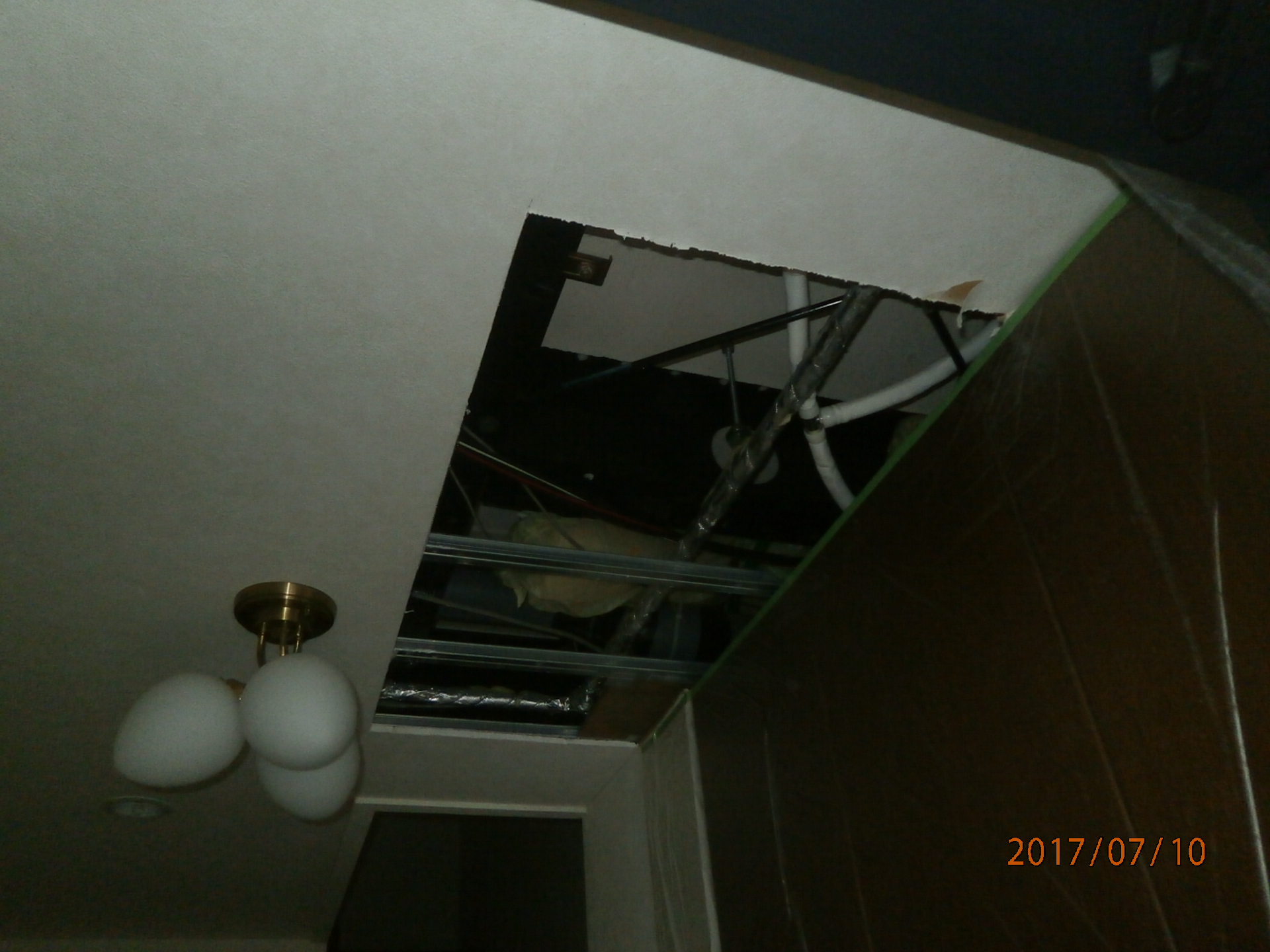 施工中の写真