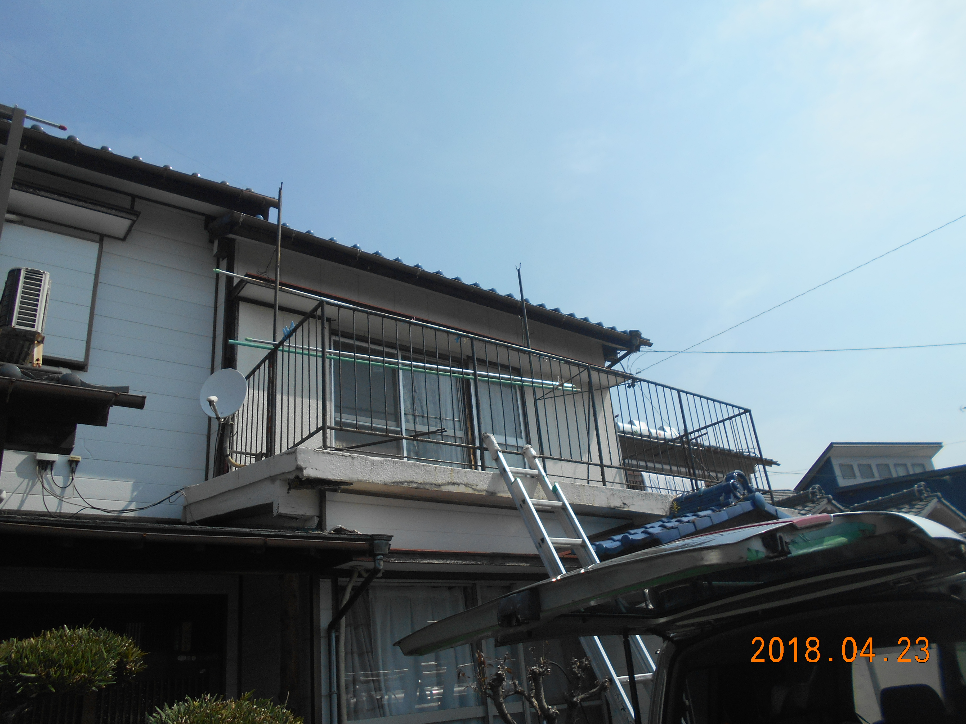 施工中の写真