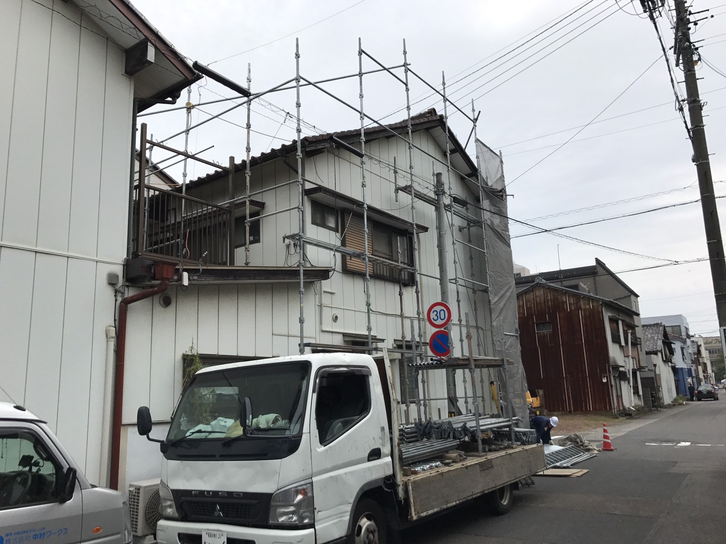 施工中の写真