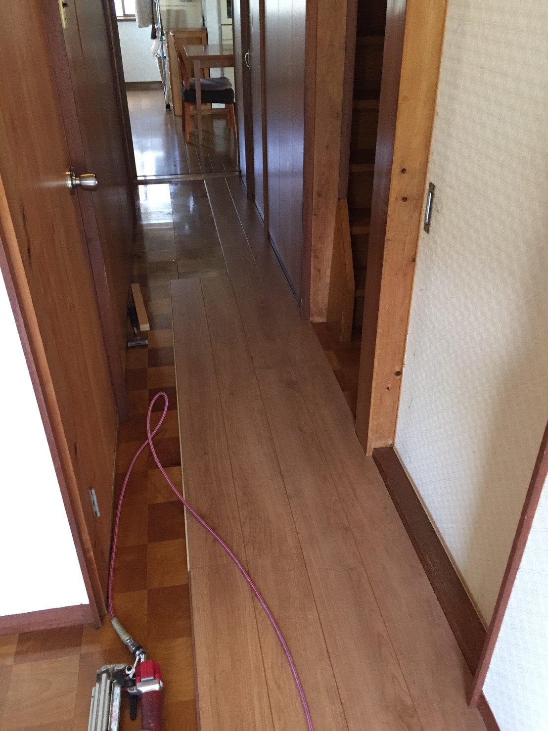 施工中の写真