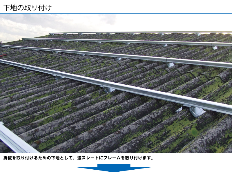 和瓦から金属屋根（横暖ルーフ）への葺き替え工事の手順