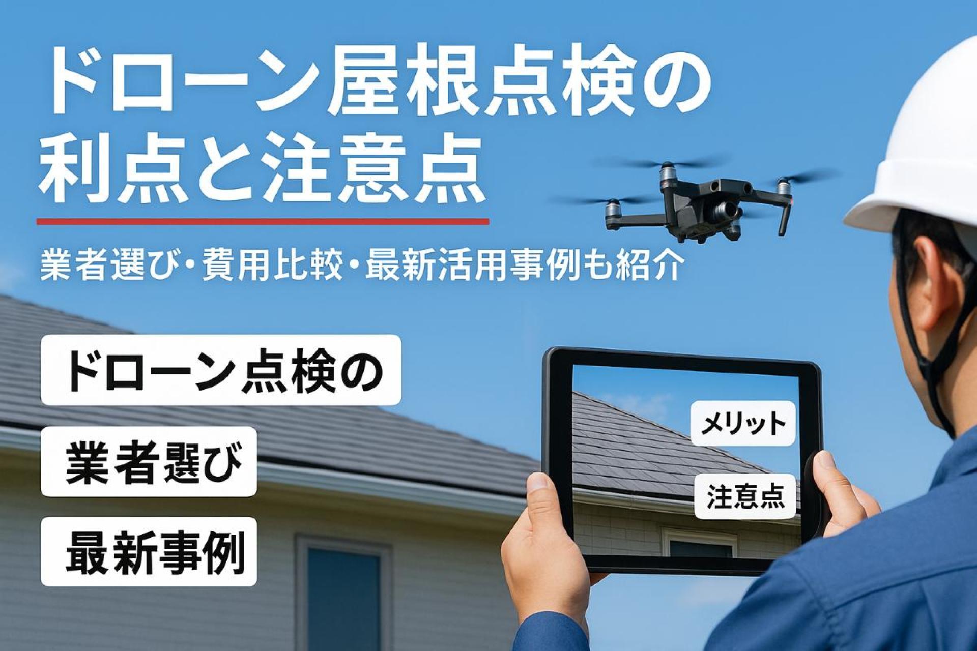 屋根工事でドローンを活用する点検のメリットと注意点を徹底解説｜業者 