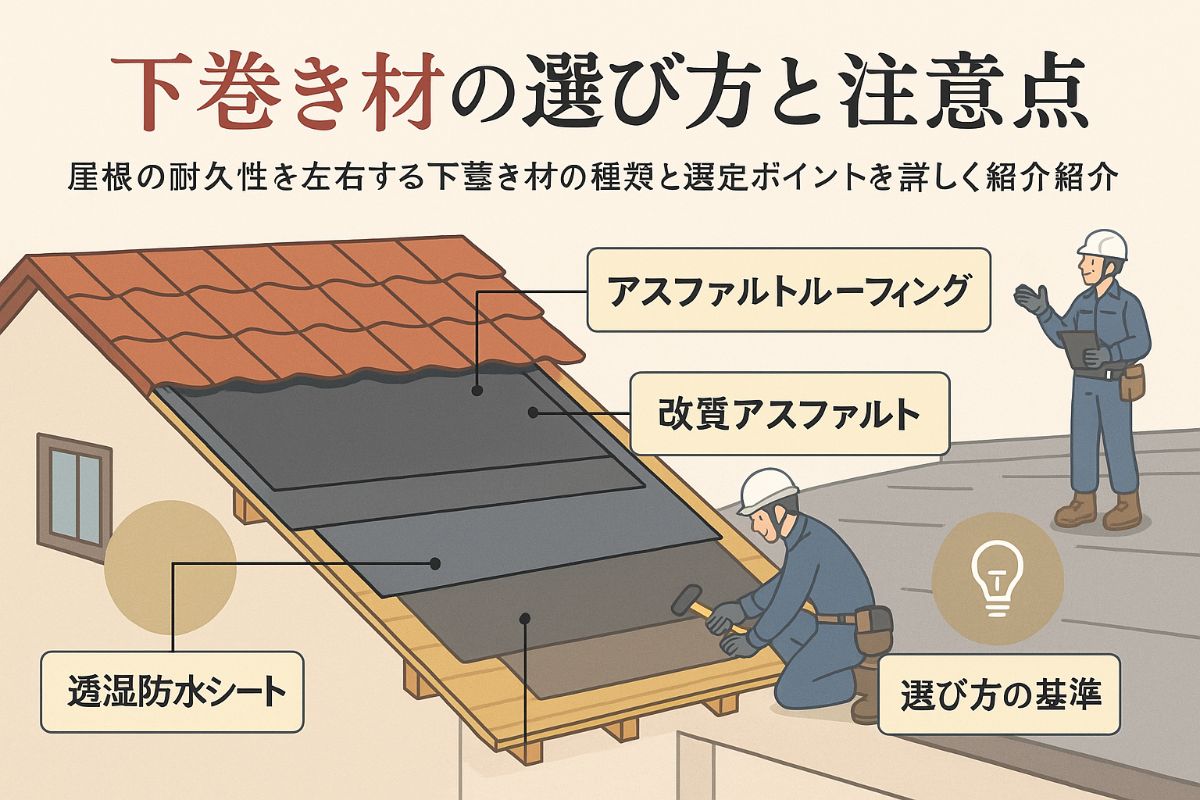 屋根工事の下葺きで失敗しない選び方を徹底解説|ブログ｜詳細